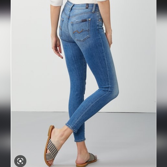 7 for all Mankind High Waist Ankle Gwenevere jeans 26 - Picture 2 of 10